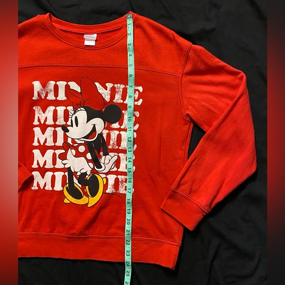 Disney Minnie Mouse Sweatshirt Red Graphic Pullover Casual Cartoon Size Large - Picture 6 of 7